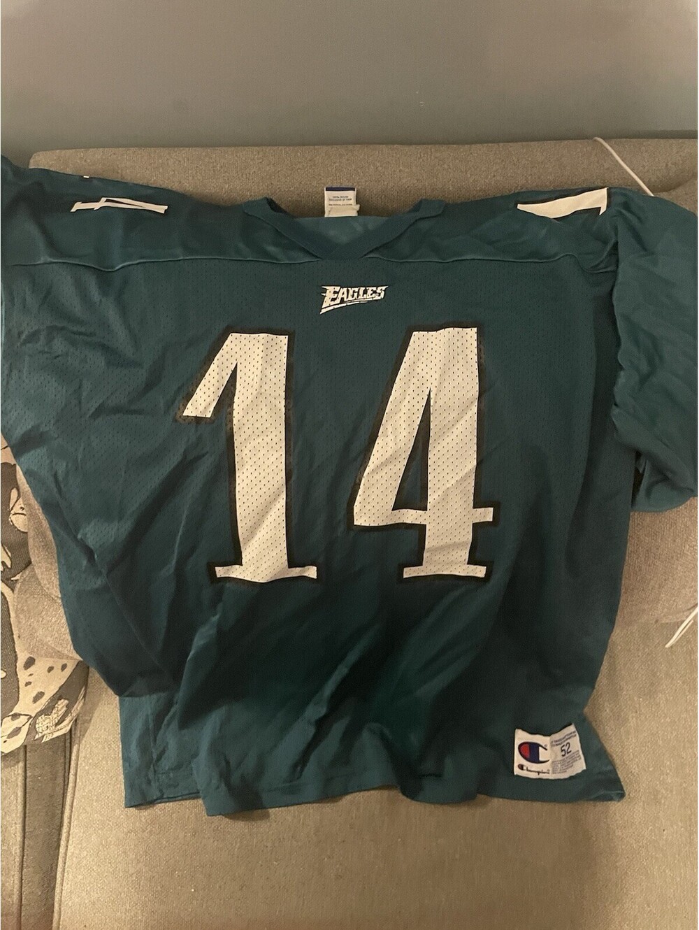 Ty Detmer Philadelphia  Eagles Jersey  Size 52